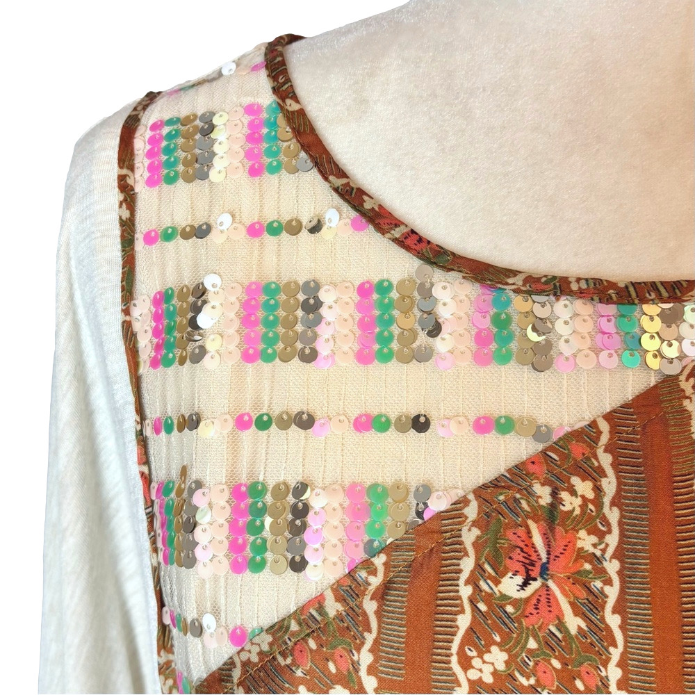 Tiny (Anthropologie) multi fabric top